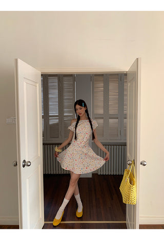 floral French dress