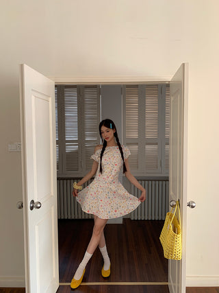 floral French dress