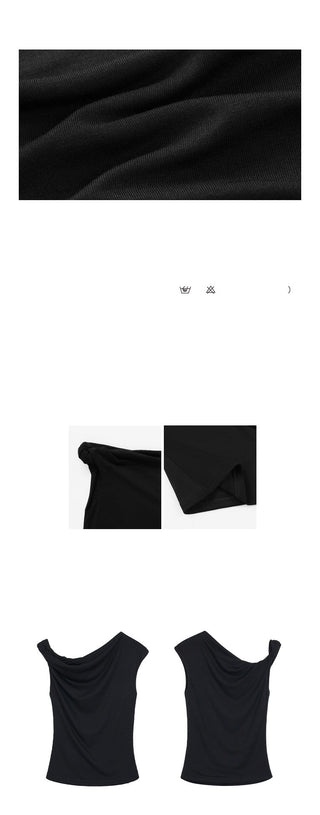 one-shoulder twist top