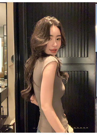 one-shoulder twist top