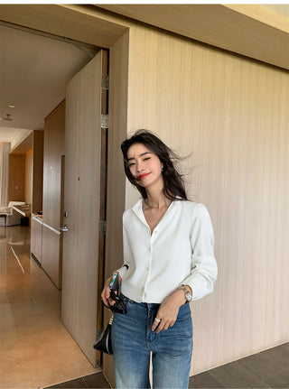 V-neck loose shirt