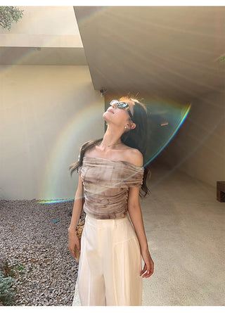 gauzy off-shoulder