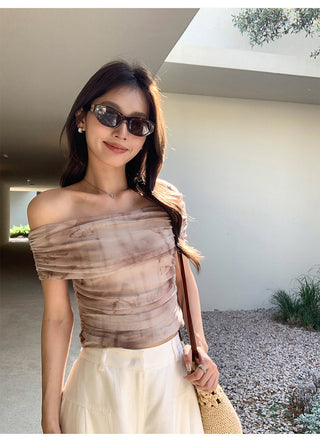 gauzy off-shoulder