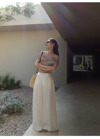 gauzy off-shoulder