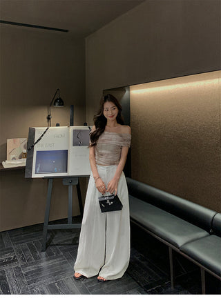 gauzy off-shoulder