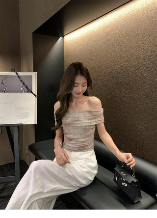 gauzy off-shoulder