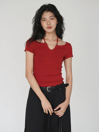 black halter top