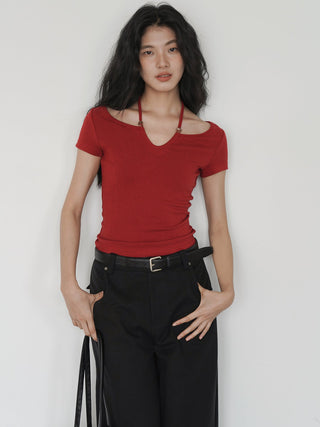 black halter top