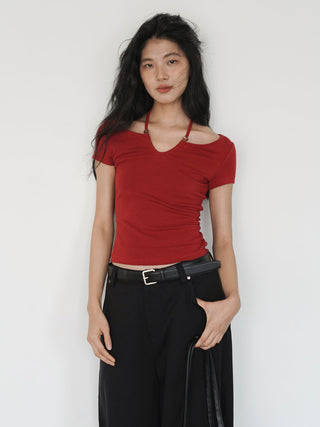 black halter top