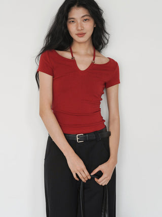 black halter top