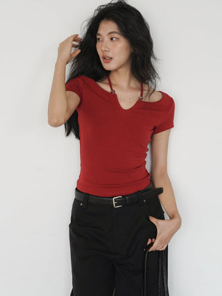 black halter top