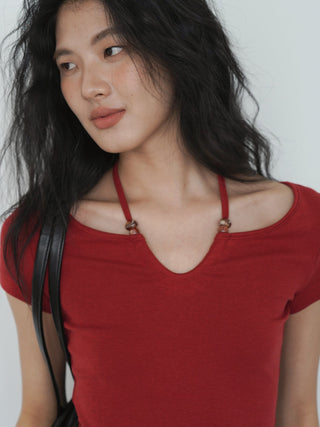 black halter top