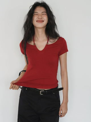 black halter top