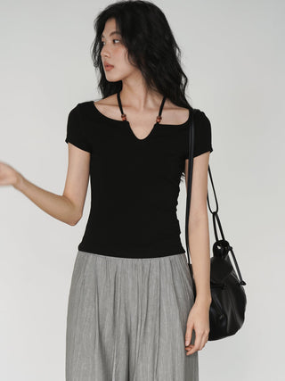 black halter top