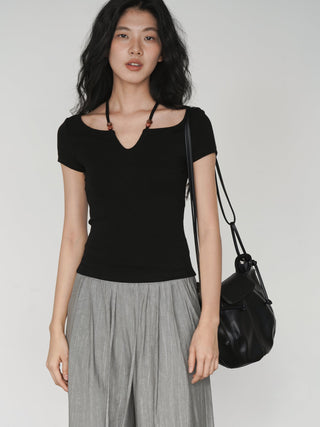 black halter top