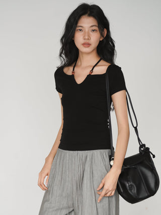 black halter top