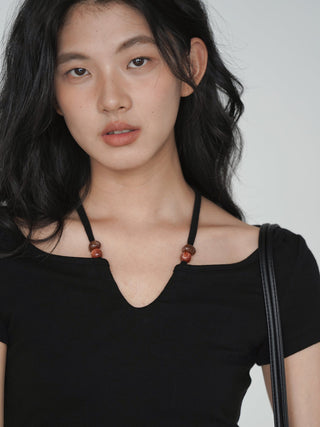 black halter top
