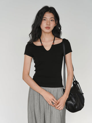 black halter top