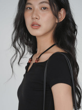 black halter top