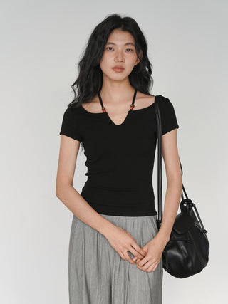 black halter top