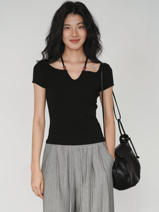 black halter top