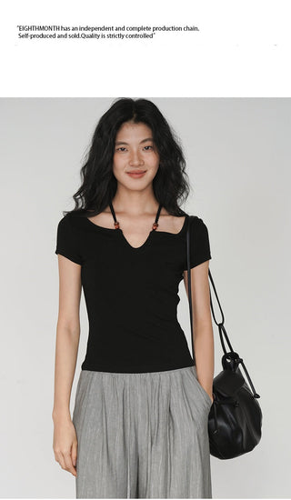 black halter top