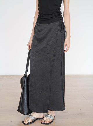 acetate midi skirt