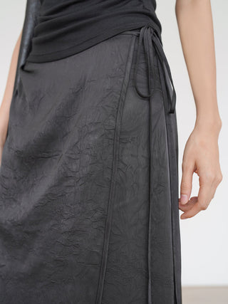 acetate midi skirt