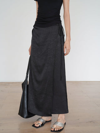 acetate midi skirt