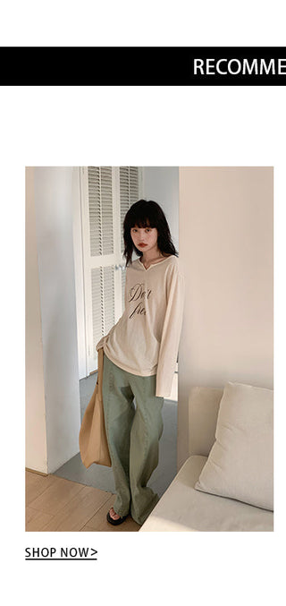 V-neck long sleeve