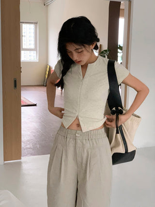 zipper shoulder top