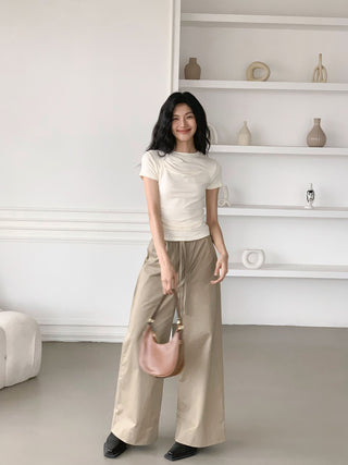 peplum shoulder top