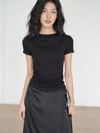 peplum shoulder top
