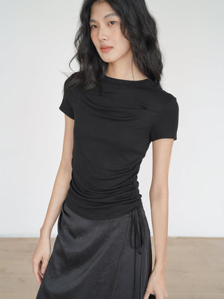 peplum shoulder top