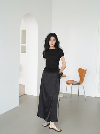 peplum shoulder top