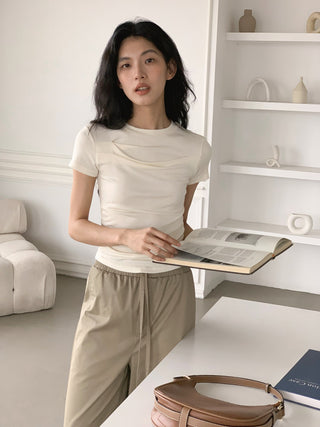 peplum shoulder top