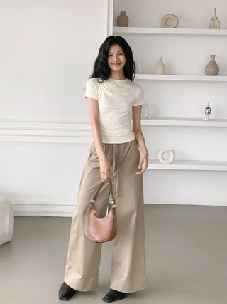 peplum shoulder top