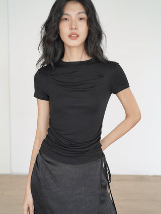 peplum shoulder top