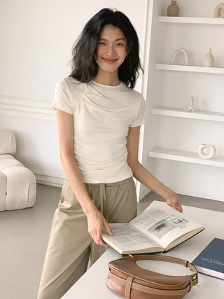 peplum shoulder top