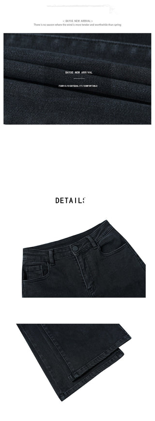 black straight jeans
