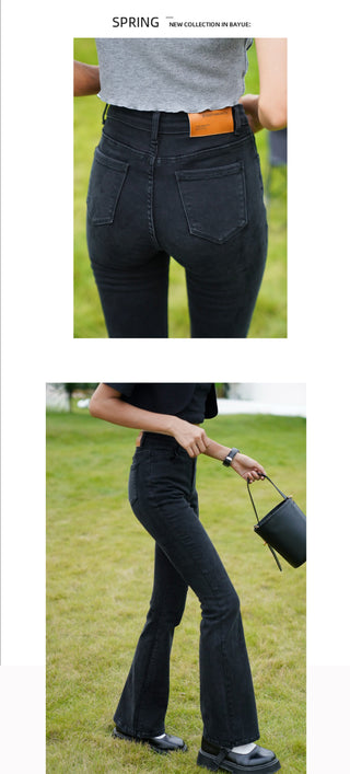 black straight jeans
