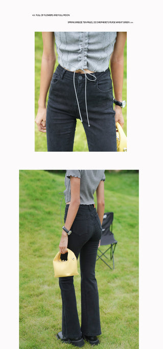 black straight jeans