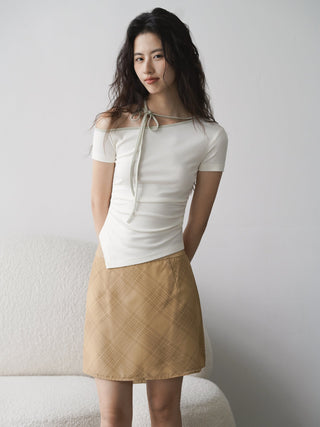 one-shoulder halter