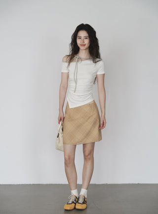 one-shoulder halter