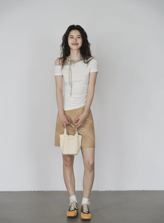 one-shoulder halter