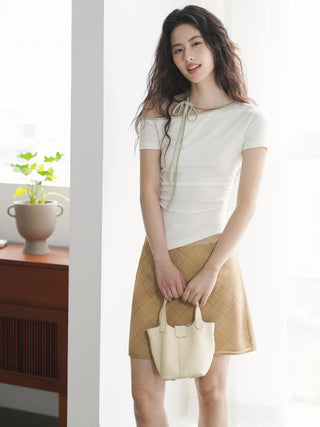 one-shoulder halter
