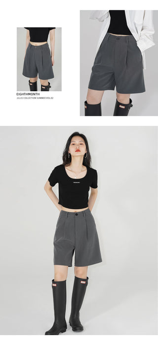 gray suit shorts