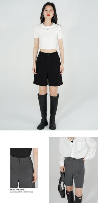 gray suit shorts