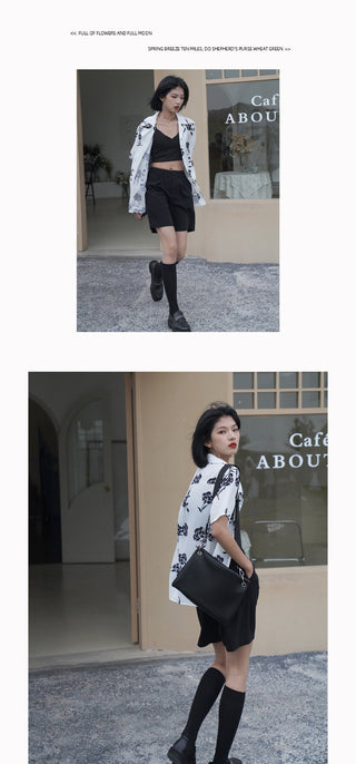 Western straight shorts