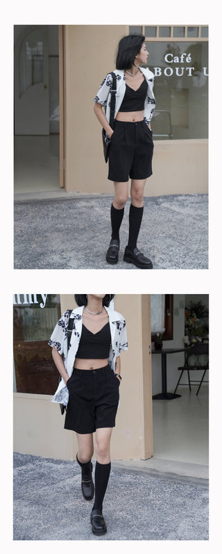 Western straight shorts